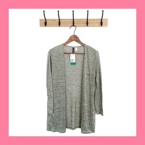 H&M DIVIDED Marled Olive Green Knit Cardigan M NWT